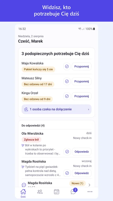 Widzisz, kto potrzebuje Cię dziś
